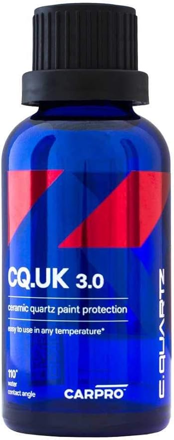 CARPRO CQUARTZ UK 3.0 - Ceramic Coating for Cars, Quartz Based Nanotechnology, Bonds to Paint, Glass, Metal and Plastic - (50ml Kit w/Reload 2.0)