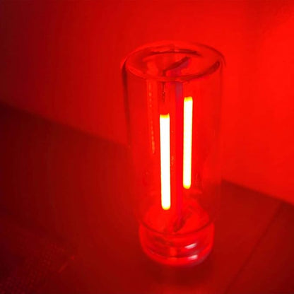 USB LED Atmosphere Light - Plug-in USB Ambient Retro Lamps, Mini LED Car Interface Charging Night Light for Hallway, Bedroom (Red)