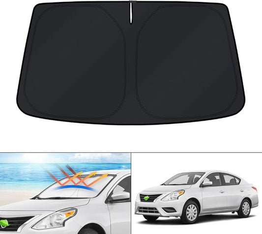 KUST Windshield Sun Shade for 2012-2016 2017 2018 Nissan Versa Accessories Sunshade Window Sun Visor Protector Foldable Block UV Rays