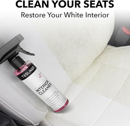 Tesla Seat Cleaner & Stain Remover, Interior Cleaner for Black & White Vegan Leather, Interior Cleaning Products | Tesla Model Y Juniper Accessories 2026, Tesla Model 3 Accessories, S, X, Cybertruck