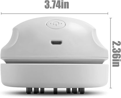 prowithlin Desktop Vacuum Cleaner USB Charging with Vacuum Nozzle Cleaning Brush, Detachable Design & Portable Mini Table Dust Vaccum Cleaners, Cleaning Dust, Crumbs, Piano, Computer, Car Etc(Gray)