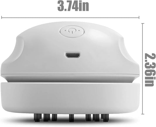 prowithlin Desktop Vacuum Cleaner USB Charging with Vacuum Nozzle Cleaning Brush, Detachable Design & Portable Mini Table Dust Vaccum Cleaners, Cleaning Dust, Crumbs, Piano, Computer, Car Etc(Gray)