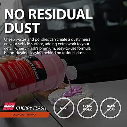 Malco Cherry Flash Automotive Liquid Paste Wax – Protect & Shine Your Vehicle/Easiest Way to Hand Wax Your Car/Lasting Gloss & Protection For Cars, Trucks, Boats, and Motorcycles / 64 Oz. (124864)