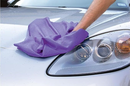 HI-TECH Magna Shine Water Demon Drying Towel – Ultra Absorbent Microfiber Car Detailing Towel – 27x17 – Fast-Drying, Waffle Texture – Cars, Trucks, Boats, Bikes