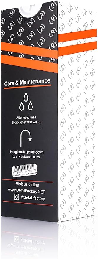 Detail Factory - ProGrip XL Tire Brush - Ergonomic ProGrip Handle - Stiff Synthetic Bristles to Cut Through Grime - Grey and Black