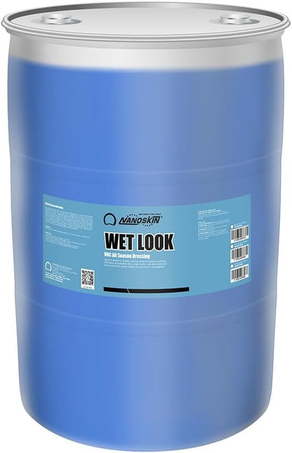 Nanoskin WET LOOK All Season Dressing 30 Gallons -Exterior Rubber & Plastic Solvent Based Dressing for Car Detailing | Produces a Deep, Rich, Long lasting shine | Safe For Cars Trucks, Motorcycles, RV