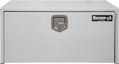 Buyers Products 1702205 Steel Underbody Truck Tool Box 18 x 18 x 36 Inch, White Powder-Coated 14 Ga Steel, Locking Stainless Paddle Latch, Drop Door, Weather-Resistant, Made in USA