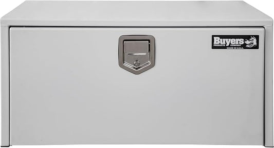 Buyers Products 1702205 Steel Underbody Truck Tool Box 18 x 18 x 36 Inch, White Powder-Coated 14 Ga Steel, Locking Stainless Paddle Latch, Drop Door, Weather-Resistant, Made in USA