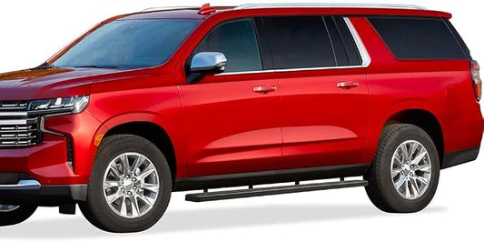 APS Running Boards (Nerf Bars Step) Compatible with Chevy Suburban 2021-2026 (Stainless Steel Black Powder Coated 6 inches)