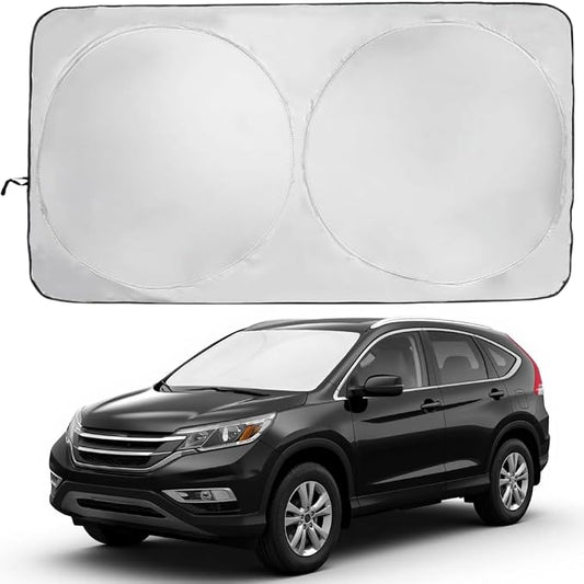 Windshield Sun Shade | Compatible for Honda CRV (2012-2016) | Certified 99.87% UVB & 99.02% UVA Car Sun Shade. Award Winning Sunshade - Patented Technology | Car Shades by Kinder Fluff