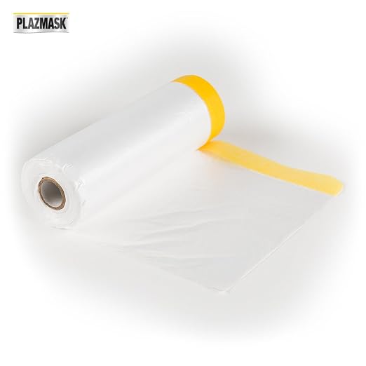 Pre-Taped Masking Film (1 Roll, 4-Feet X 65-Feet)