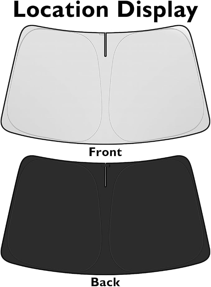 BIBLOZ Car Windshield Sun Shade for Toyota Sienna 2011-2020, L, LE, SE, XLE, Limited Platinum Accessories Foldable Car PET Sunshade Keeps The Cool Inside