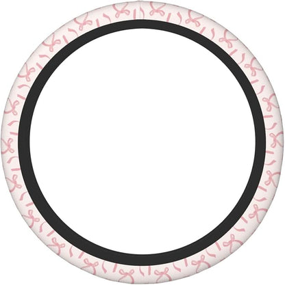 Pink Bow Steering Wheel Cover Cute Car Accessories