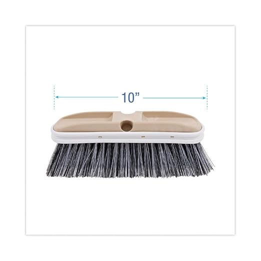 Boardwalk 8410 Polystyrene Vehicle Brush w/Vinyl Bumper, 2 1/2" Bristles, 10" Brush