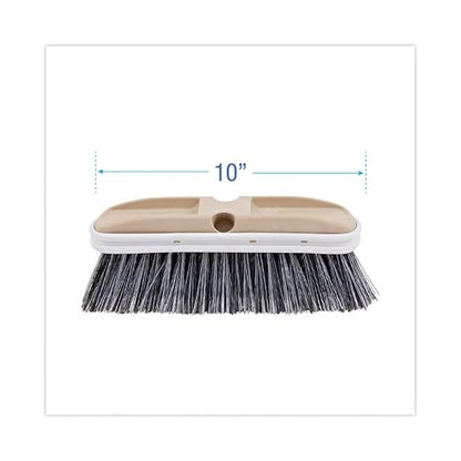 Boardwalk 8410 Polystyrene Vehicle Brush w/Vinyl Bumper, 2 1/2" Bristles, 10" Brush