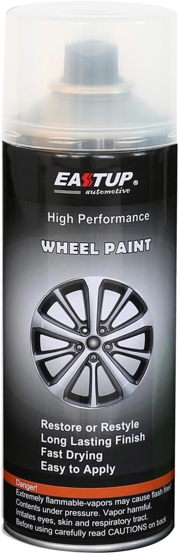 EASTUP Premium Clear Acrylic Enamel Wheel Paint - Brilliant Finish, High Durability, Fade-resistant, Quick Drying Rim Coating Spray Paint.
