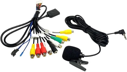 Sim Card Slot Adapter with 20-Pin Connector and External Microphone for Android Car, for Compatible with 12V Vehicles