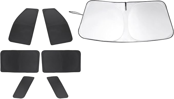 TINGLU Window Shades for Chevrolet Chevy Suburban 2015-2020 7PCS Accessories Car Side Full Windows Windshield Sun Shade Sun UV Rays & Privacy Protection for Camping Napping Relaxing