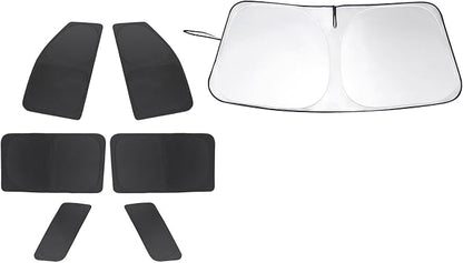 TINGLU Window Shades for Chevrolet Chevy Suburban 2015-2020 7PCS Accessories Car Side Full Windows Windshield Sun Shade Sun UV Rays & Privacy Protection for Camping Napping Relaxing