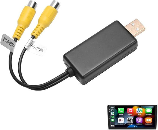 TheCoolCube USB to CVBS Video Output Adapter 2 CVBS Output USB to RCA Cable DC 5V for Android Multimedia Player and Android TV Player