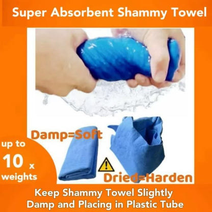 Premium Shammy Cloth for Car Drying - 4pk(26”x17”) - Super Absorbent Synthetic Chamois Towel for Car - Reusable Car Drying Shammy - Scratch-Free Car Drying Towel(2 Blue & 2 Yellow)