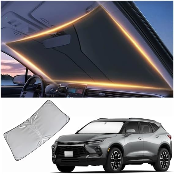 Windshield Sun Shade for Chevy Blazer Front Window Shades Cover for 2010-2024 2025 2026 Blazer Windshield Sun Visor Protector Car Accessories