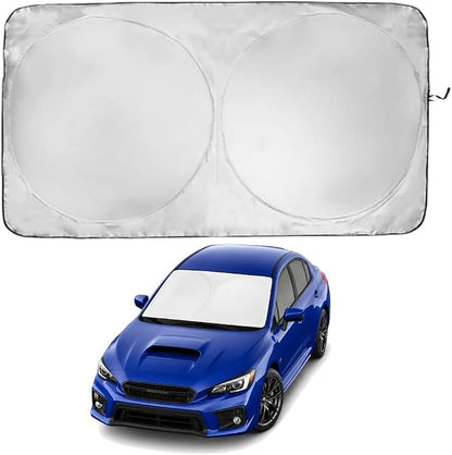 Windshield Sun Shade | Compatible for Subaru Impreza WRX (2017-2023) | Certified 99.87% UVB & 99.02% UVA Car Sun Shade. Award Winning Sunshade - Patented Technology | Car Shades by Kinder Fluff