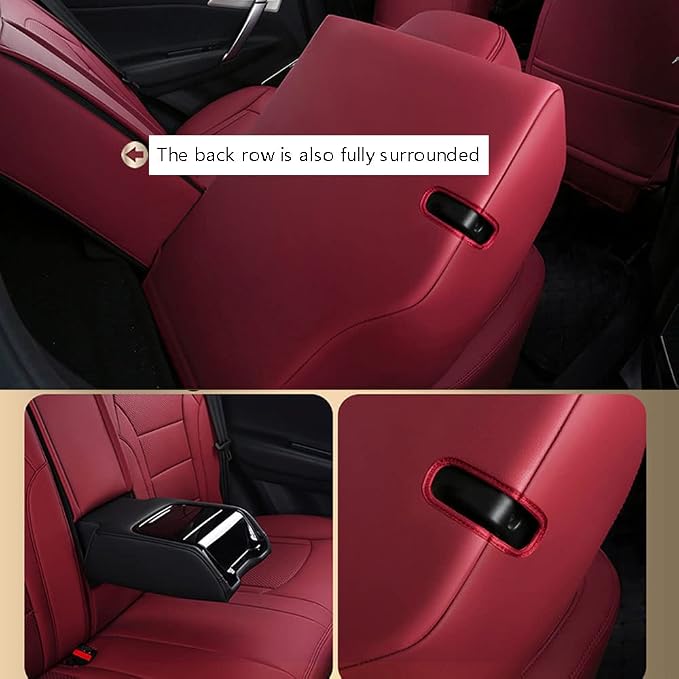 CocheFamilia Custom Fit Corolla Car Seat Covers for Select Toyota Corolla 2020-2025 SE,Nightshade & 2020-2022 SE Apex & 2023-2025 XSE & 2025 FX - Full Set,Leather (Burgundy)