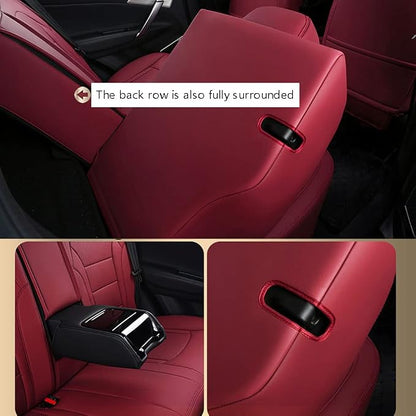 CocheFamilia Custom Fit Corolla Car Seat Covers for Select Toyota Corolla 2020-2025 SE,Nightshade & 2020-2022 SE Apex & 2023-2025 XSE & 2025 FX - Full Set,Leather (Burgundy)