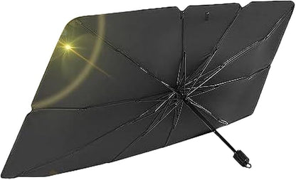 Sedan SUV Car Sun Shade for Windshield UV Rays and Heat Sun Visor Protector,Foldable Windshield Sun Shade Umbrella,Keep Car Cool,Easy to Use/Store,57''x 31''
