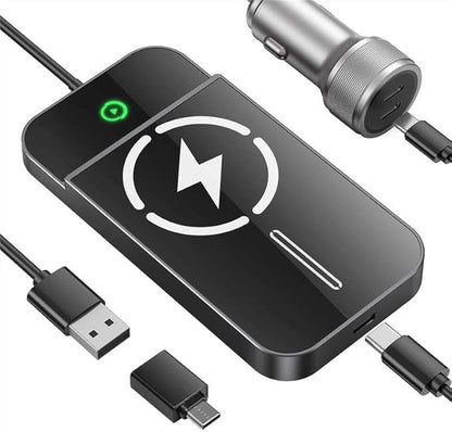Wireless CarPlay Adapter with Magnetic 15W Fast Charging for iPhone 17/16/15/14/13/12 Series – Wired to Wireless CarPlay Converter, Auto-Connection Plug & Play