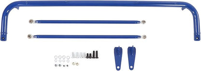 Precise 49in Racing Safety Seat Belt Chassis Roll Harness Bar Kit Stainless Steel Universal for Racing Enthusiasts (Blue)