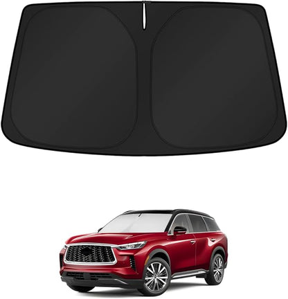 KUST Windshield Sun Shade for Infiniti QX60 2014-2022 2023 2024 2025 2026 Window Accessories Shade Sun Visor Cover Foldable Block UV Rays