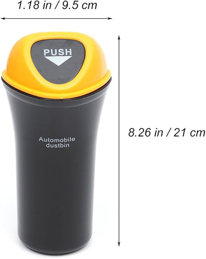 Automobile Dustbin Car Trash Can Garbage Can Leakproof Vehicle Trash Bin(Yellow)