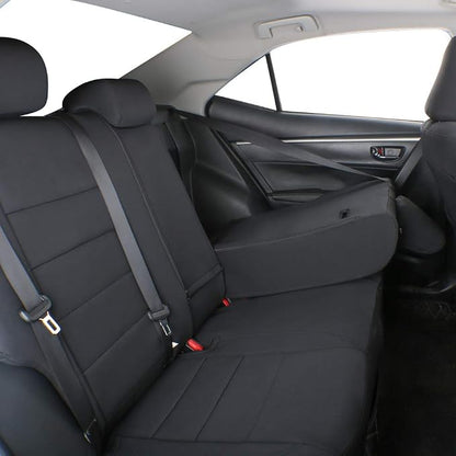 EKR Corolla Seat Covers Custom Fit for Toyota Corolla 2014 2015 2016 2017 2018 2019 L/LE Series Sedan,Leather Car Seat Cover Full Set for SUV-Neoprene(Black)