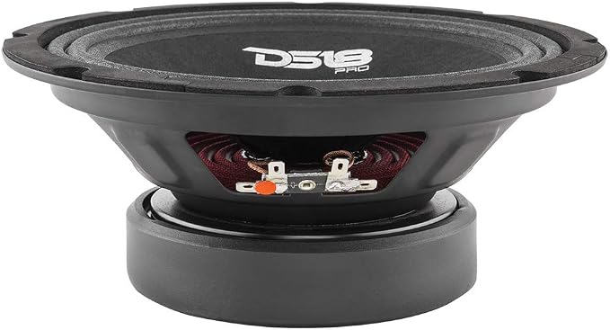 DS18 PRO-GM8.4 Loudspeaker - 8", Midrange, Black Steel Basket, 580W Max, 190W RMS, 4 Ohms - Premium Quality Audio Door Speakers for Car or Truck Stereo Sound System (1 Speaker)
