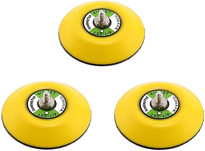 Ouya 3PCS 3" Hook and Loop Backing Pads 1/4"-20 Threads Polishing Buffing Plate for Dual Action Car Polisher