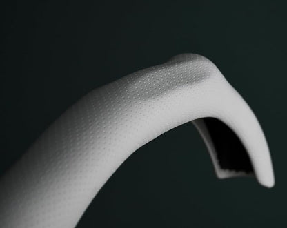Quick Install Sporty White Perforated Nappa Leather Steering Wheel Cover for Tesla Model Y White Trim