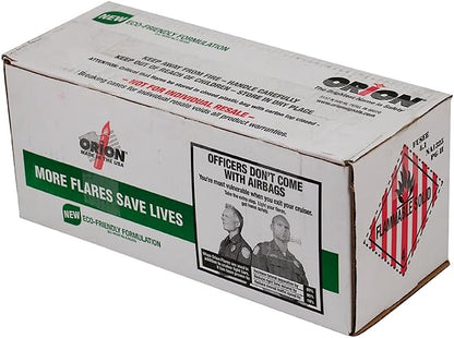 Orion Road Safety Flare (36 Pack), Waxed, for Highway & Roadside Safety (30 Minute, No Stand)