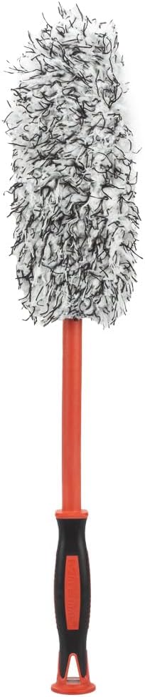 Maxshine Large Universal Purple & White Premium Flat Microfiber Brush – Detailing Tool for Tight Spaces – Removable Head with Extra Covers – Interior Cleaning Accessory