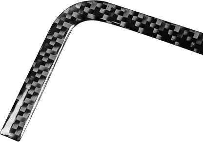 Real Carbon Fiber Fit for Chevy Silverado/GMC Sierra 1500 2014-2018 for 2500/3500HD 2015-2019 Car Co-Pilot Glove Box Decorative Strip Trim Dash Decals Sticker Auto Interior Accessories Cover Black