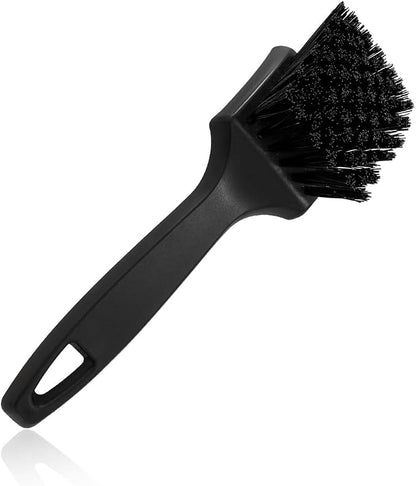 Car Carpet Cleaning Brush, 8.5-Inch Tire Cleaner Scrub Brushes with Stiff Bristles, Wheel Hub Scrub Brush Exterior Washing Supplies for Sedan SUV Truck, Car Accessories (Black)