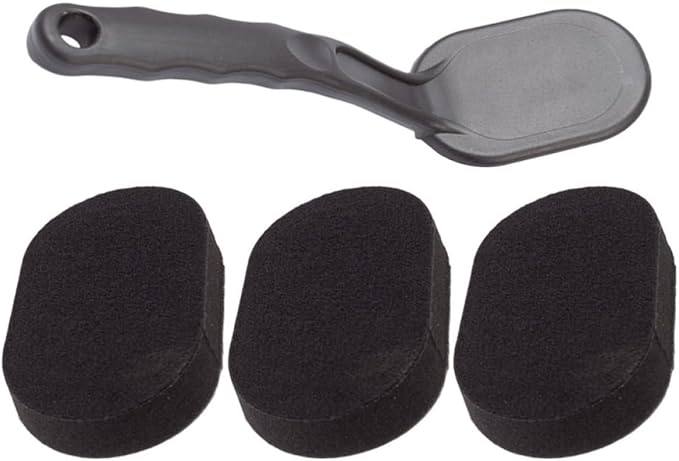 Tire Shine Brush with Handle for Car Wheels Detailing Wash Brush with Easy Replacement Sponge and Plastic Handle for Car Cleaning