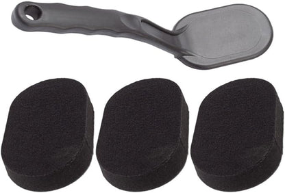 Tire Shine Brush with Handle for Car Wheels Detailing Wash Brush with Easy Replacement Sponge and Plastic Handle for Car Cleaning