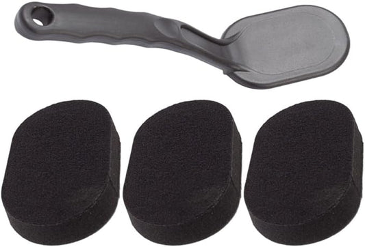Tire Shine Brush with Handle for Car Wheels Detailing Wash Brush with Easy Replacement Sponge and Plastic Handle for Car Cleaning