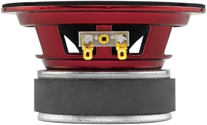 DS18 PRO-X5M Loudspeaker – 5.25" Midrange Speaker, Red Aluminum Bullet, 300W Max, 150W RMS, 4 Ohms - Premium Quality Audio Door Speakers for Car or Truck Stereo Sound System - 1 Speaker
