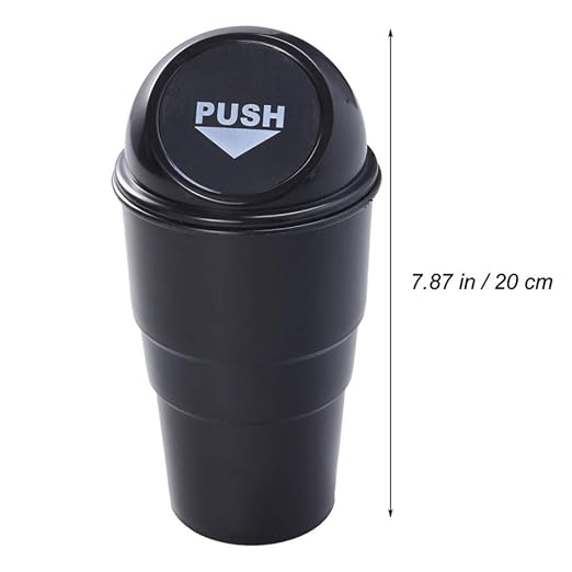 500ML Car Garbage Trash Can with Lid,Universal Mini Garbage Bin Leakproof Automotive Waste Storage Trash Container Cup Holder for Home Office Living Room Bedroom