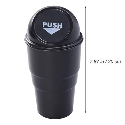 500ML Car Garbage Trash Can with Lid,Universal Mini Garbage Bin Leakproof Automotive Waste Storage Trash Container Cup Holder for Home Office Living Room Bedroom