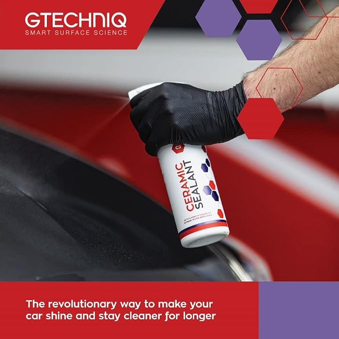 Gtechniq C2 Ceramic Sealant for Cars 16.9 fl oz | Quick Spray-On Paint Protection, Hydrophobic Barrier Repels Dirt & Water, Long-Lasting Gloss & Easy Application