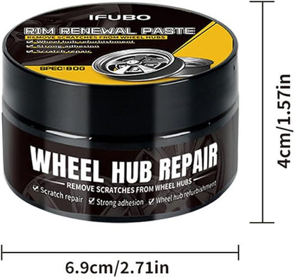 Car Tire Shine with Sponge, Tire Polishing Paste, Wheel Scratch Repair Kit, Removes Scratches & Restores High-Gloss Finish for Alloy Wheels, TireRims
